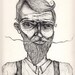8x10 Mister Sir mustache illustration photo art print
