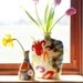 Floral Bud Vase - Jubilation Small Funky Vase - Colorful Ceramic Pottery Cottage Chic Spring Home Decor Happy Best Friend Gift  J-366