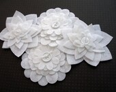 Simply White - Fabric and Felt Flowers