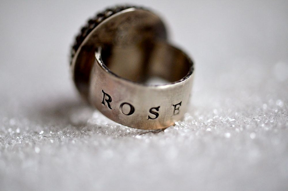 Sterling Ring - Pink Glass - Roseus - Medieval Inspired, Latin