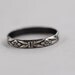 Sterling Silver Forget-Me-Not Floral Wedding Stacking Ring