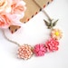 Lovely Spring Garden Sweet Pink Collection flower necklace Only 1 piece