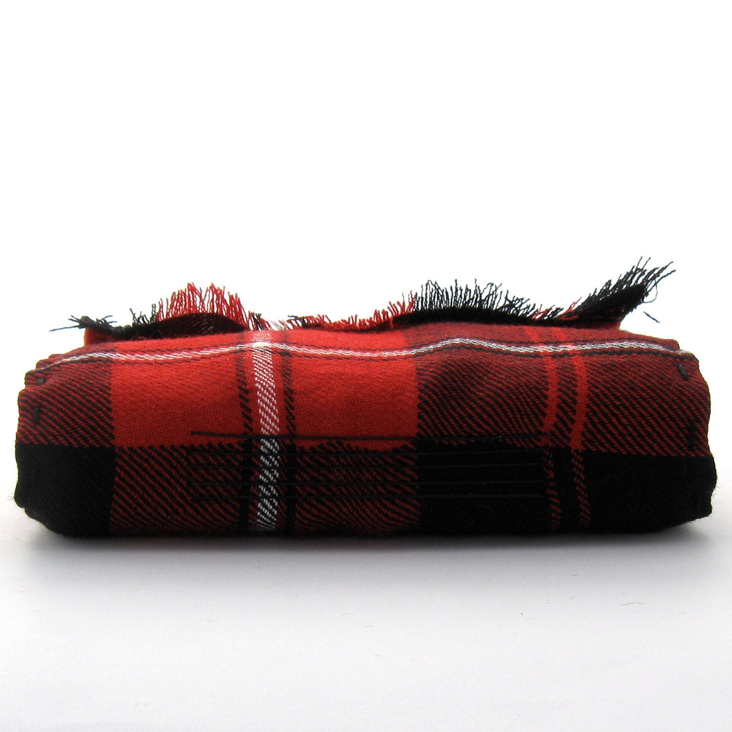 Scottish Tartan Kilt Journal and Sketchbook in Red, Black, and White Plaid