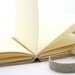 Cream Leather Journal and Sketchbook, A Handmade Journal in Oyster.