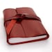 Red Leather Journal and Sketchbook In Sweet Summer Cherry Red
