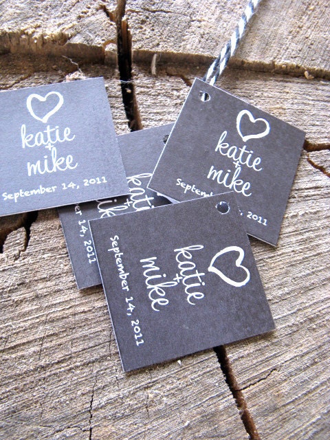 Chalkboard Wedding Favor Tags - Thank you tags - Wedding Gift Tags - Set of 50