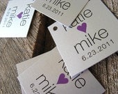 Silver Gift Tags - Silver Modern Wedding Favor Tags - Wedding Gift Tags - Thank you tags - Hang tags - Set of 50