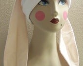 New Snow White Fleece Hat Cosplay Bunny Beanie Anime Rave Perfect for Burning Man