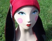 Red Bunny Rabbit Animal Ears Hat