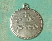 6 Sterling Silver Ox French Charms Je T Aime Plus Qu Hier Moins Que Demain Jewelry Finding 656