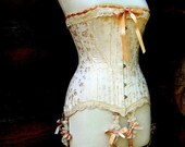 Romantic Ivory Corset- Edwardian cut