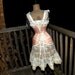 Steampunk Wedding Dress, Lace Gown, Corset, Peach wedding, Vintage Style, Edwardian Clothing