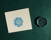 flower design clear polymer rubber stamp