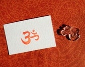 om symbol clear polymer rubber stamp