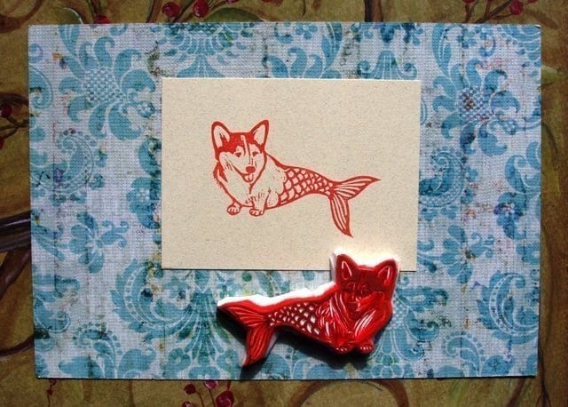 Fish Rubber Stamp