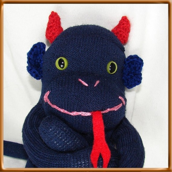 Little Blue Devil Sock Monkey