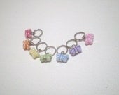 tiny stitch marker butterflies for knit or crochet hand made stitchmarkers with many color and size options