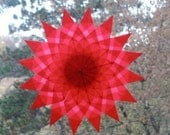 Red Mandala Waldorf Window Star