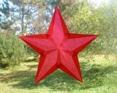 Ruby Red 5-Pointed Waldorf Star