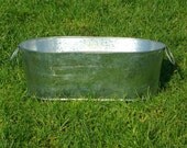 In My Fabric Large Oblong Baby Prop Galvanized Tub