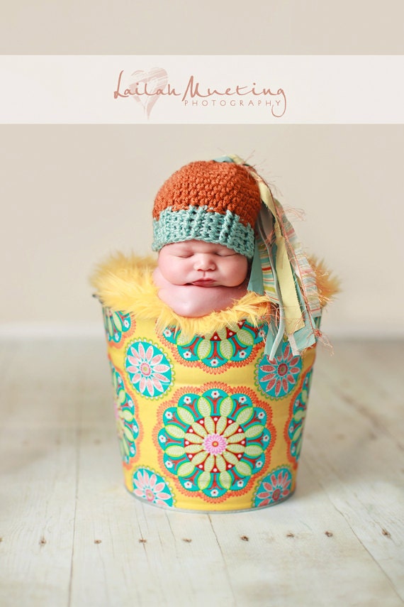 Photo Prop Newborn Baby Galvanized Tub Yellow Kaleidoscope Dot