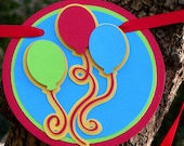 Party Balloons Paper Birthday Banner MADE TO ORDER