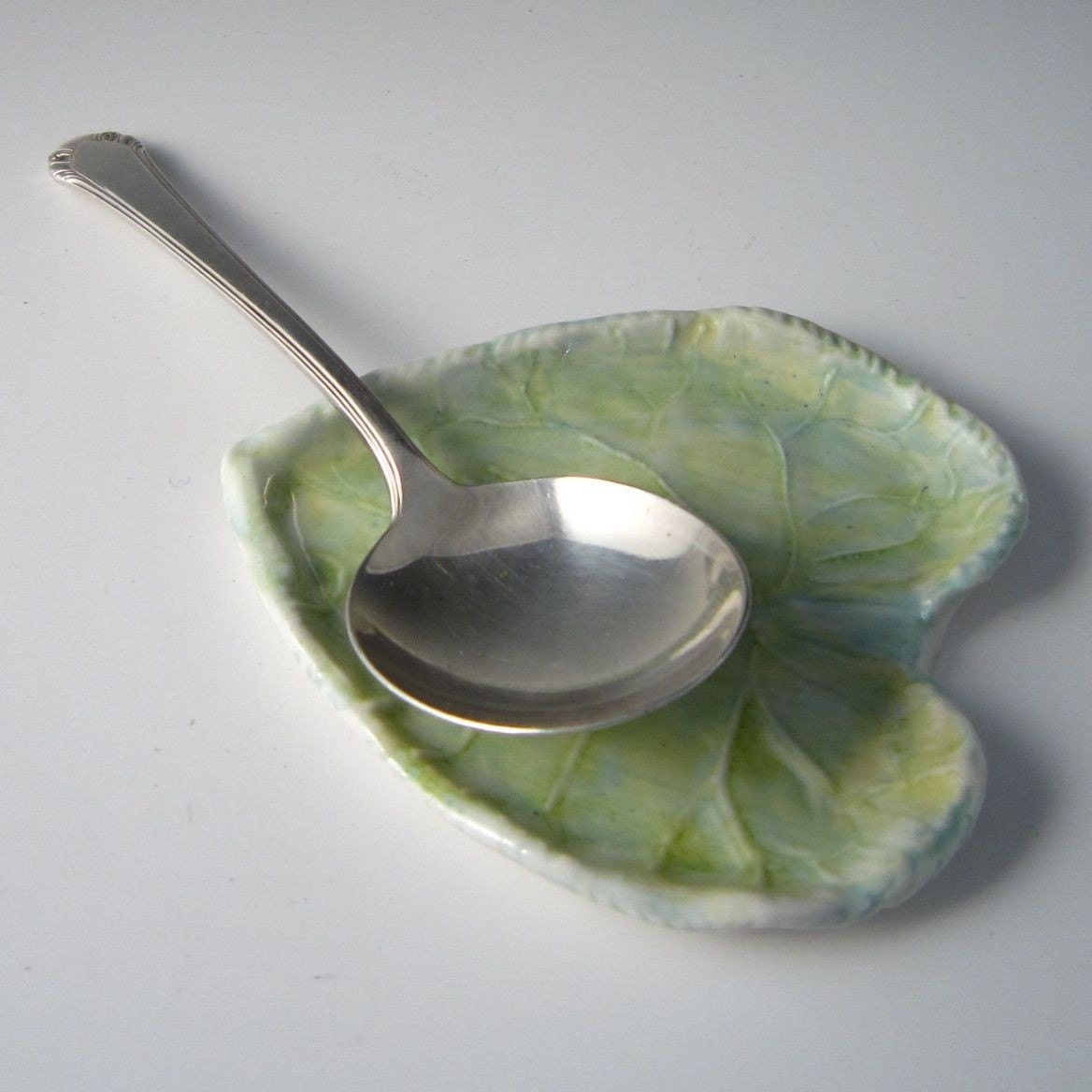 Intricate Porcelain Leaf Dish