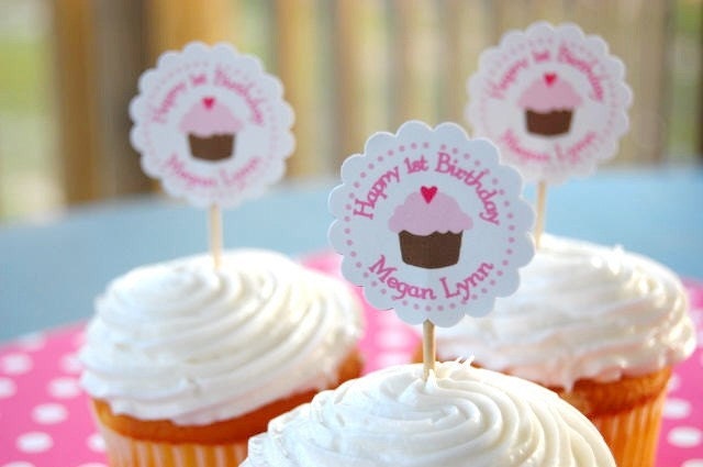 The CUPCAKE Collection - Personalized Cupcake Toppers from Mary Had a Little Party