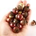 Set of 10 Sculpted Shimmer Acorns with Natural Caps in Autumn Colors - made to order