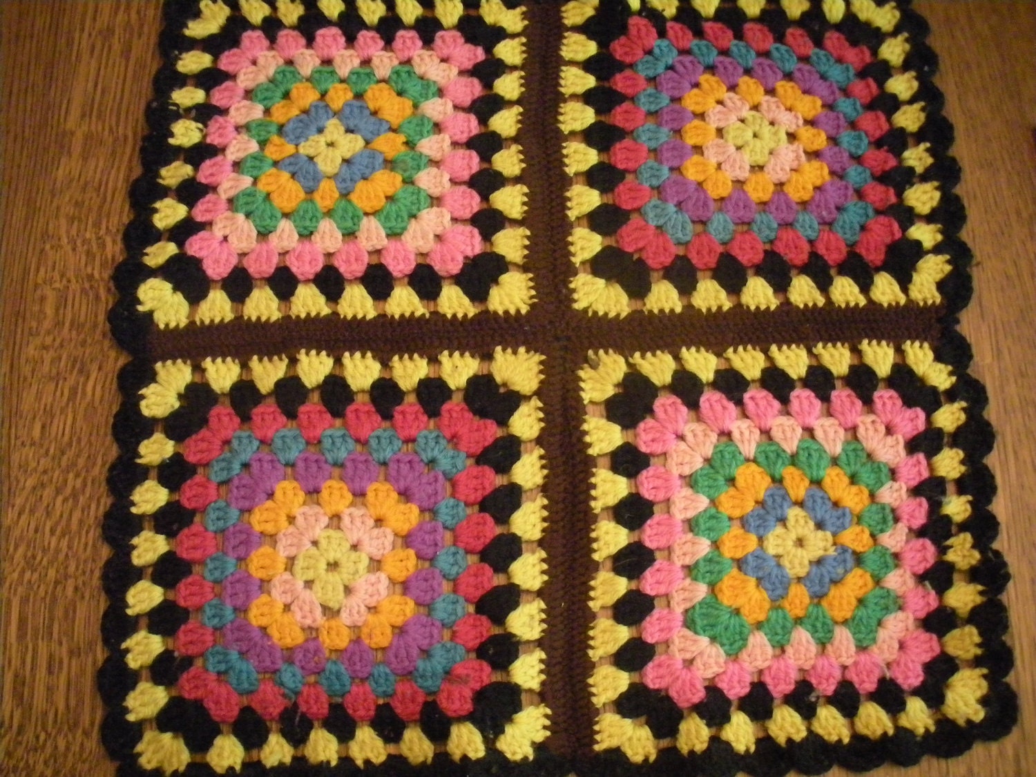Vintage Crocheted Granny Squares