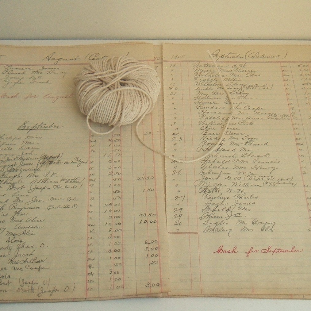 antique ledger pages
