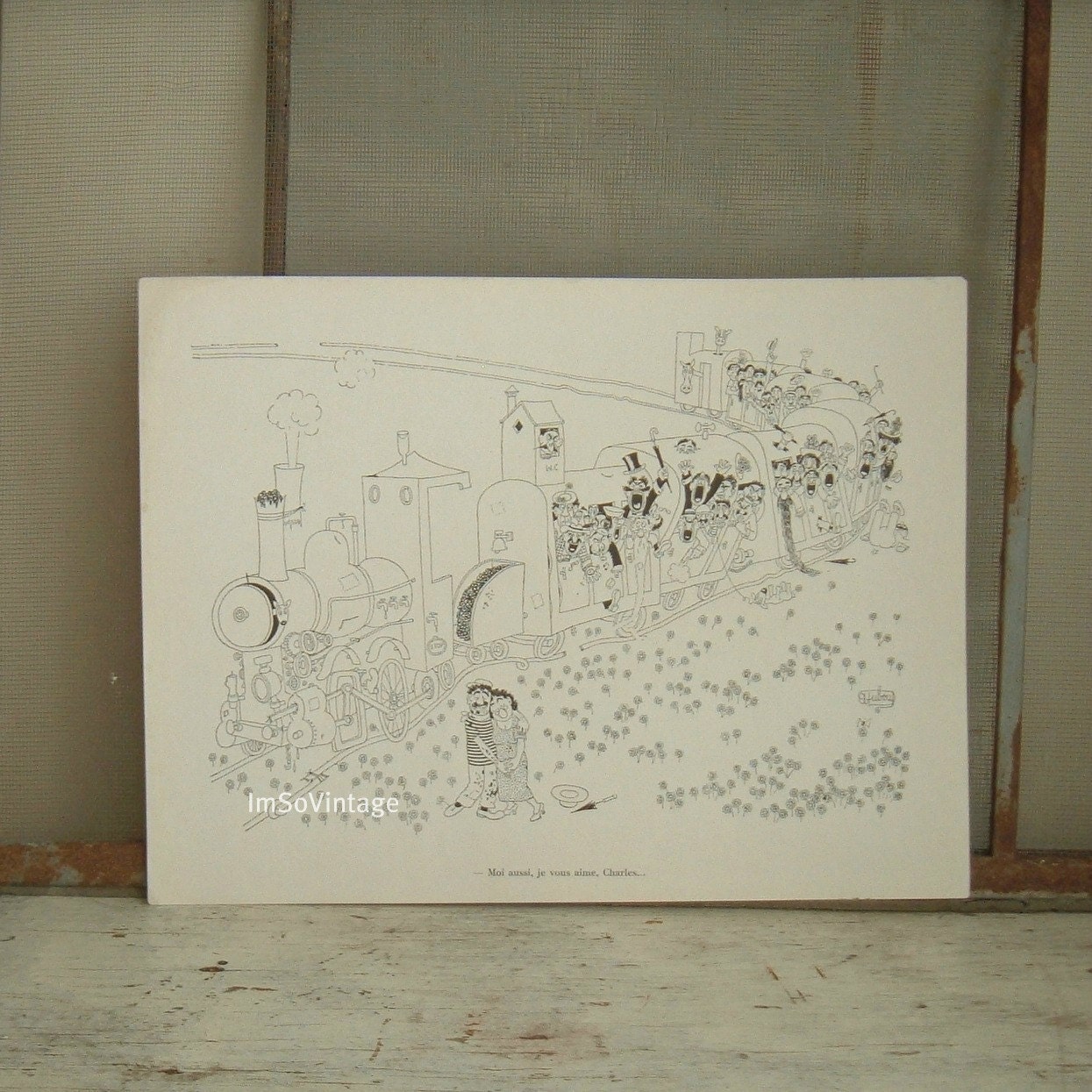 vintage French illustrator Albert Dubout print (no 2)1942