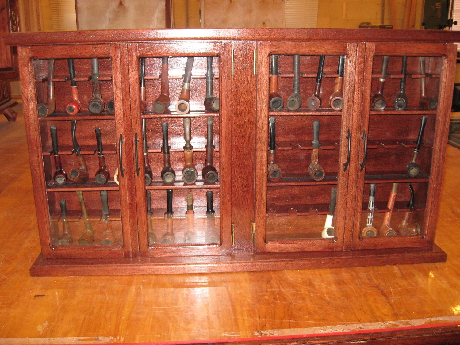 48 Pipe Rack Display Cabinet,Double 4 door Item 190CC