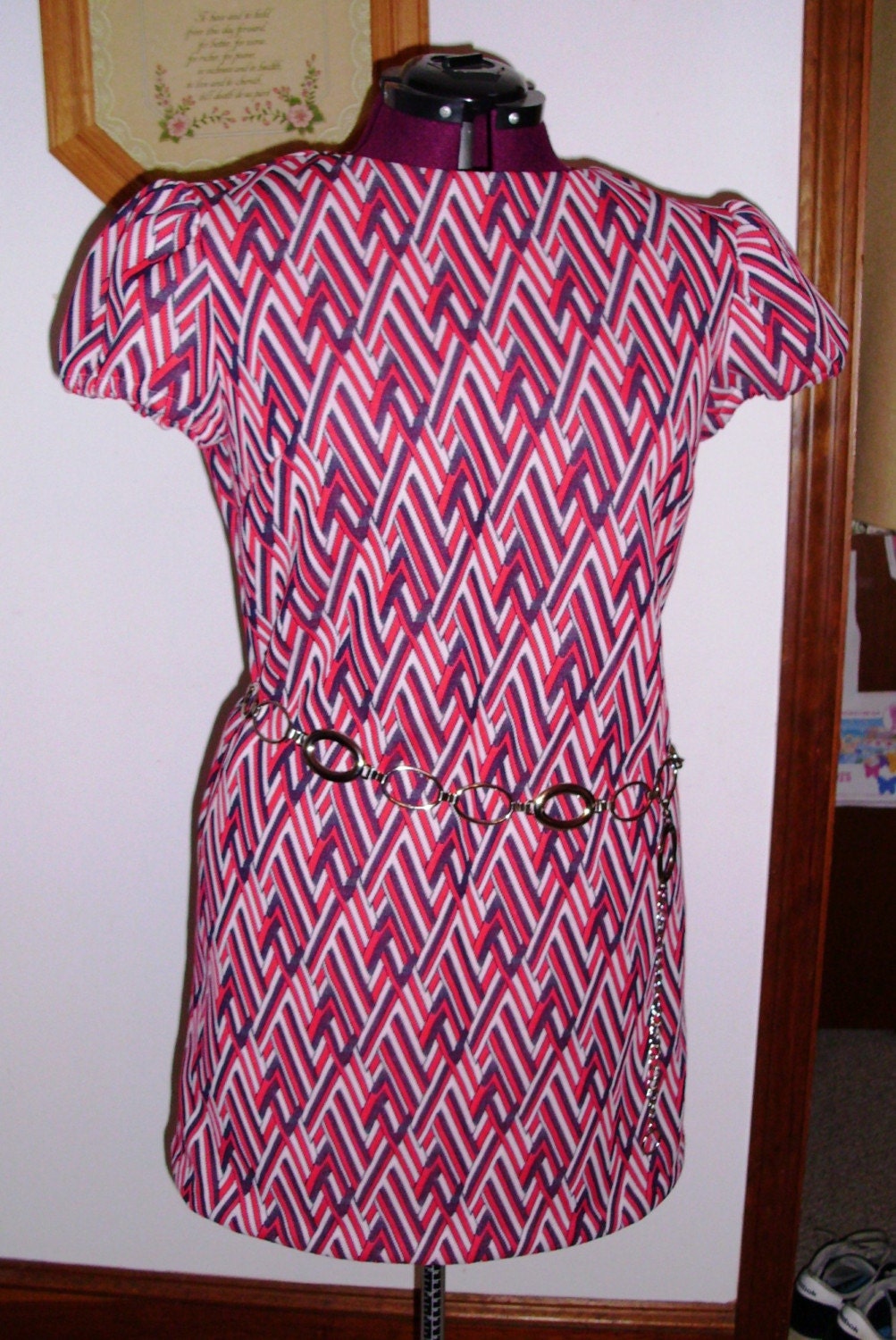 SALE Mini Mod Dress B38 vintage fabric