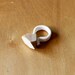 Wooden Diamond and Clay Ring , Hand-sculpted, Hand-cut - Wood Diamond Ring