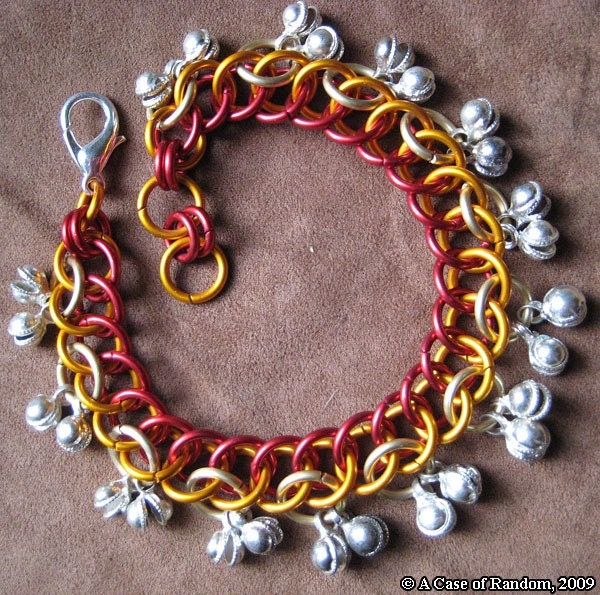 Fire--ridiculously jingly half persian anklet