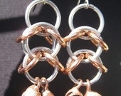 jingly shaggy drops earrings--copper variant