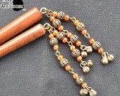 Back to Basics -- gold and orange and jingly hair sticks