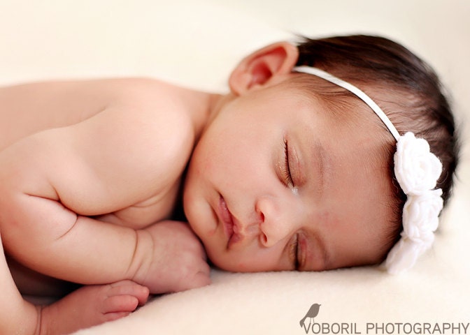 Wool Felt Flower Headband - Barbie Pink Rose Trio - Newborn Baby to Adult Headband