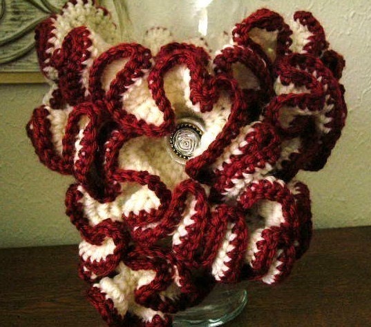 Ruffled Neckwarmer Scarflette Crochet Pattern PDF - permission to make what you sell