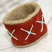 Textile Ring Fabric Hand Embroidered Star and Chain