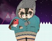 Night Time Bear Greeting Card
