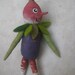 Radish head man Spun Cotton Veggie Ornament  Maria Pahls