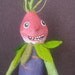 Radish head man Spun Cotton Veggie Ornament  Maria Pahls