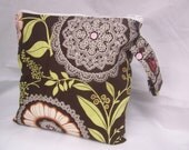 Large Waterproof Wet Bag- 12.5 x 12.5-With Snap Handle and Zipper- Amy
