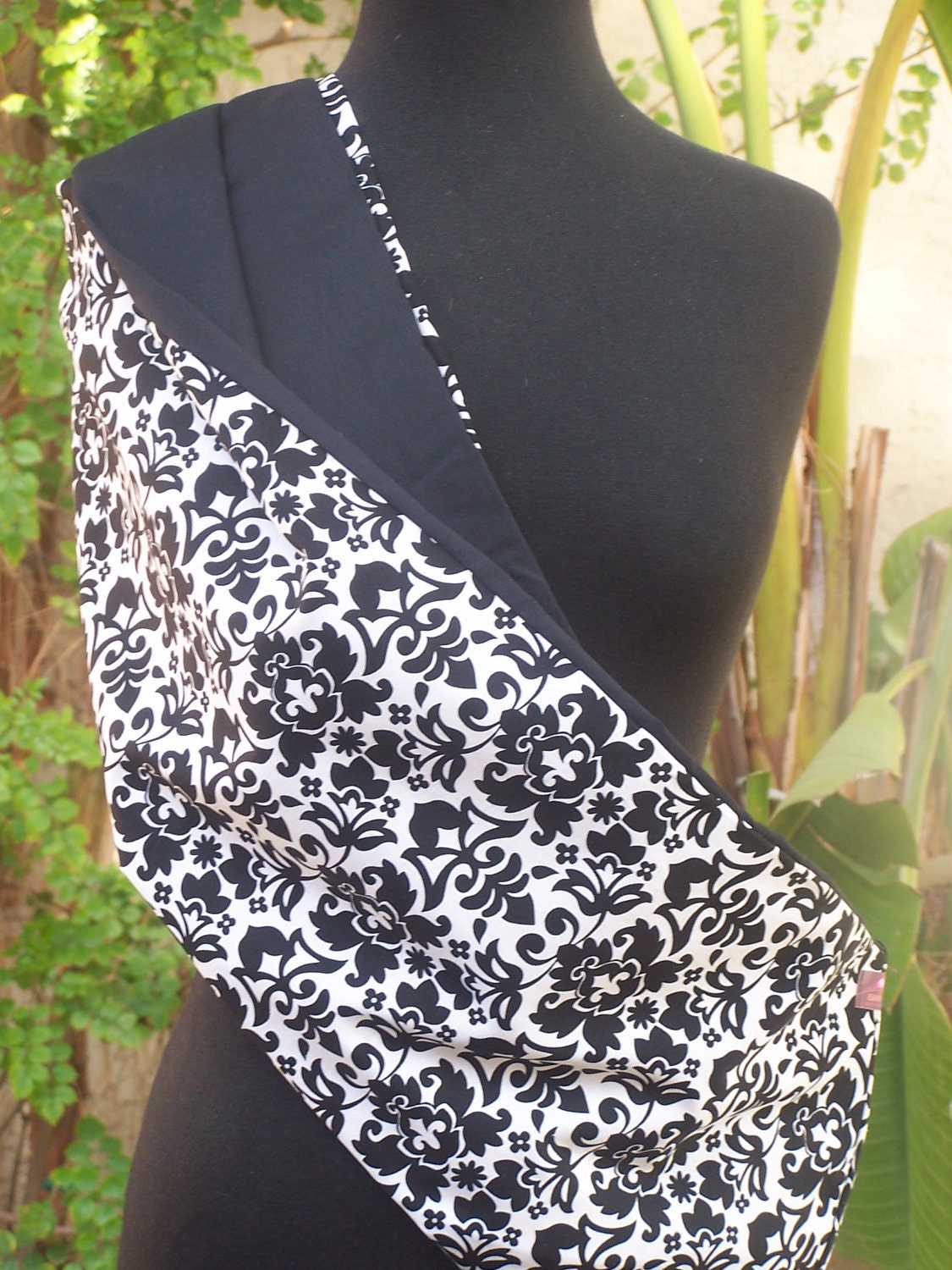 Baby Sling Baby Carrier Black and Cream Damask by Essie Designs