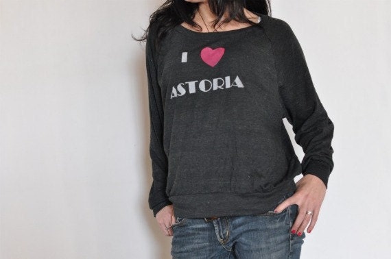 I heart ASTORIA women's raglan shirt