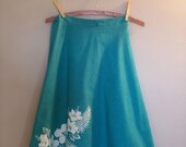 1970s Teal wrap skirt
