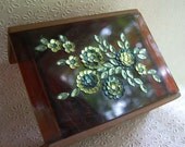 SALE Vintage Mid Century Modern Lucite and Wood Box