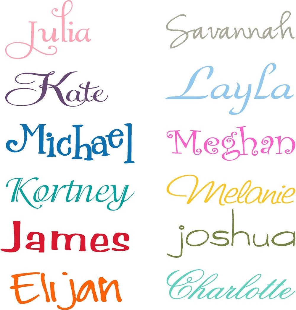 Name Wall Decal Extra Large